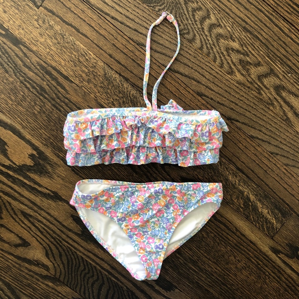 Polo by Ralph Lauren Floral Kids Bikini - Blue and Pink